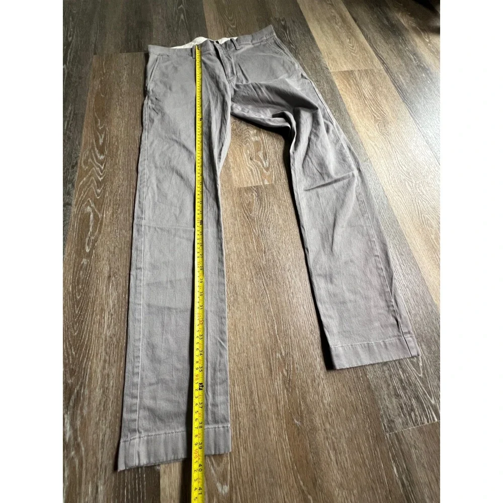 J. Crew 770 Straight Fit Pants Mens 32 Gray Chino Cotton Stretch Classic Casual